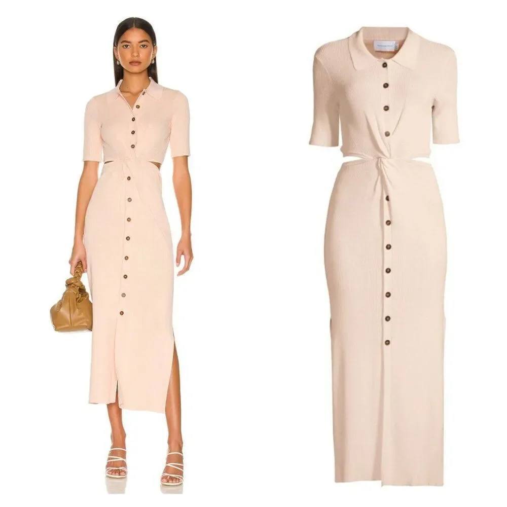 Significant Other Delta Knit Dress in Apricot - Picture 1 of 11
